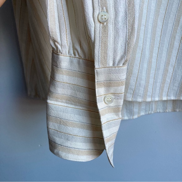 NWT Theory Easy Shirt in Corded Viscose-Cotton Size Petite - Picture 9 of 16